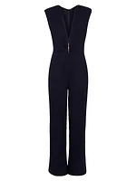 Raika Cotton Plunge Jumpsuit