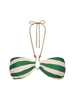 Chance Diane Striped Bandeau Bikini Top