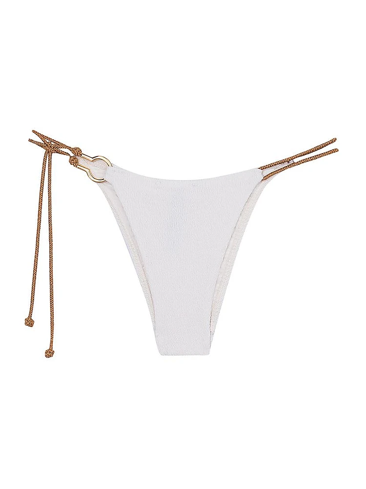 Diane Textured String Bikini Bottom