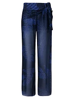 Quiza Tie-Waist Straight-Leg Pants