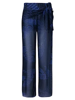 Quiza Tie-Waist Straight-Leg Pants