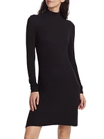 Modal-Blend Mock Turtleneck Midi-Dress