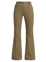 Cotton-Blend Twill Flare Pants