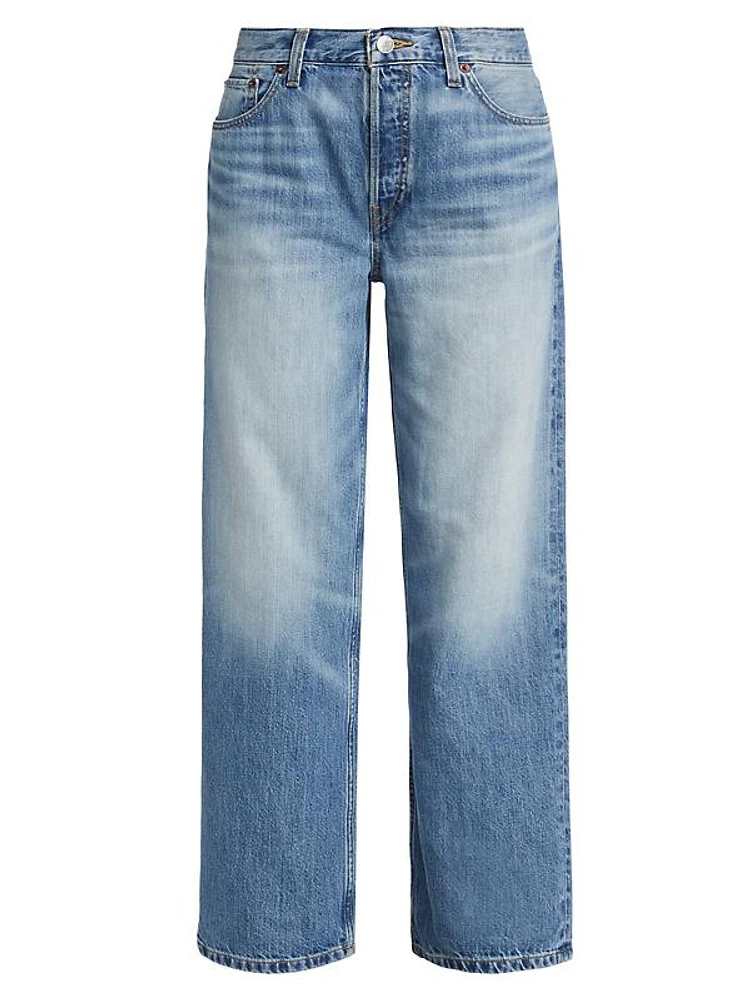 Loose Crop Mid-Rise Jeans