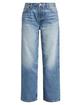 Loose Crop Mid-Rise Jeans