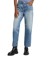 Loose Crop Mid-Rise Jeans