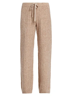 Cable-Knit Drawstring Sweatpants