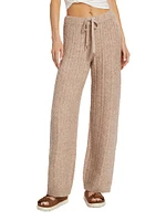 Cable-Knit Drawstring Sweatpants