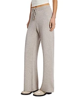 Double-Knit Wide-Leg Drawstring Pants