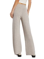 Double-Knit Wide-Leg Drawstring Pants