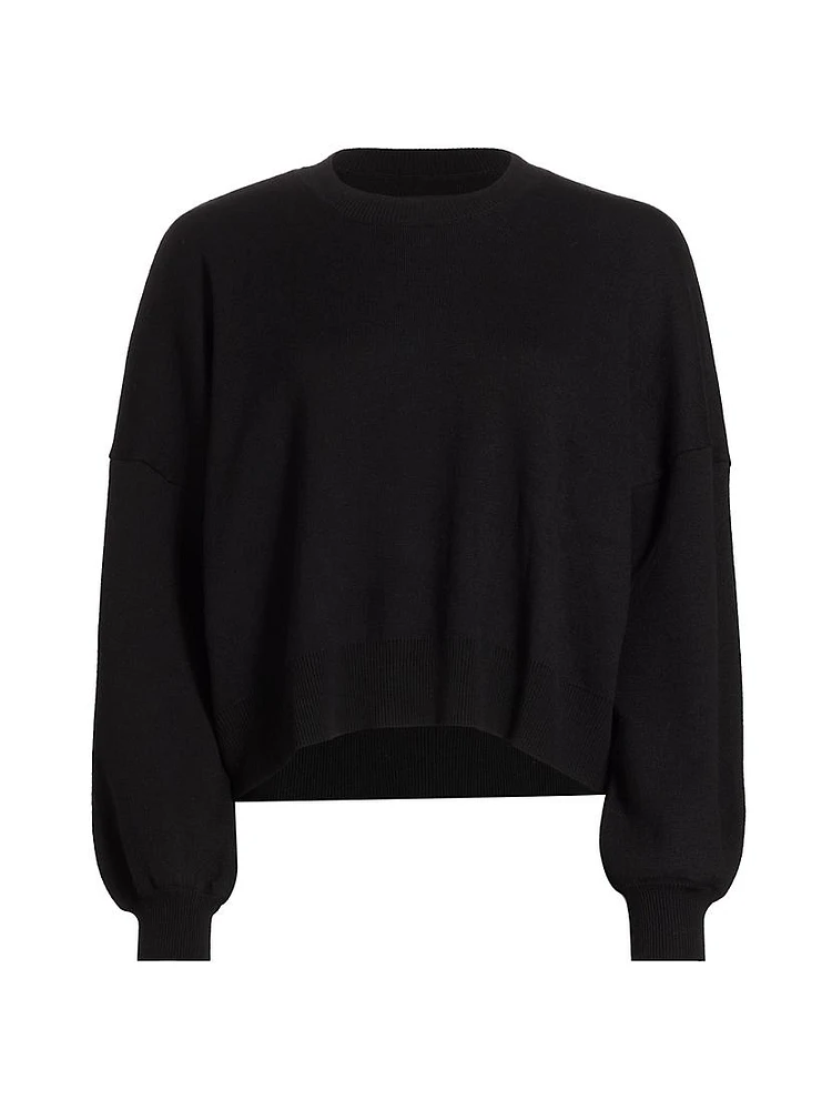 Double-Knit Crop Sweatshirt