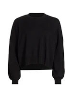 Double-Knit Crop Sweatshirt