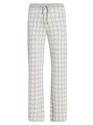 Houndstooth Drawstring Pants