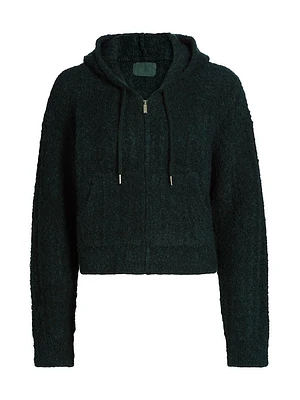 Cable-Knit Zip Hoodie