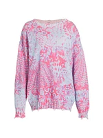 Printed Cotton Knit Sweater