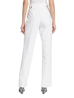 Belted Pleated Tapered Pants