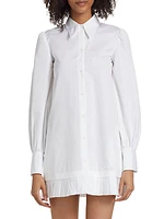 Poplin Pleat Shirtdress