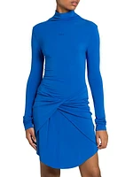 Vi Twisted Turtleneck Minidress