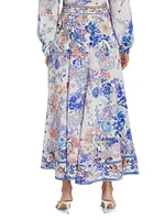 True Bloom Floral Silk Maxi Skirt