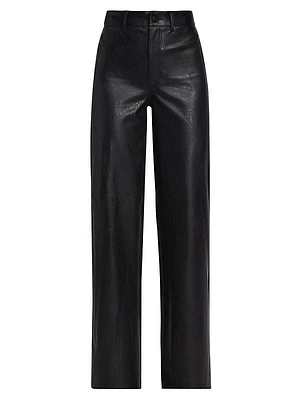 Sasha Faux Leather Wide-Leg Pants