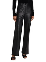 Sasha Faux Leather Wide-Leg Pants