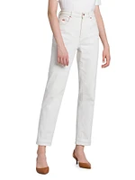 Mom-Fit High-Rise Stretch Tapered Jeans