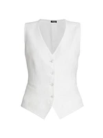 Tailored Button-Front Vest