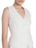 Tailored Button-Front Vest