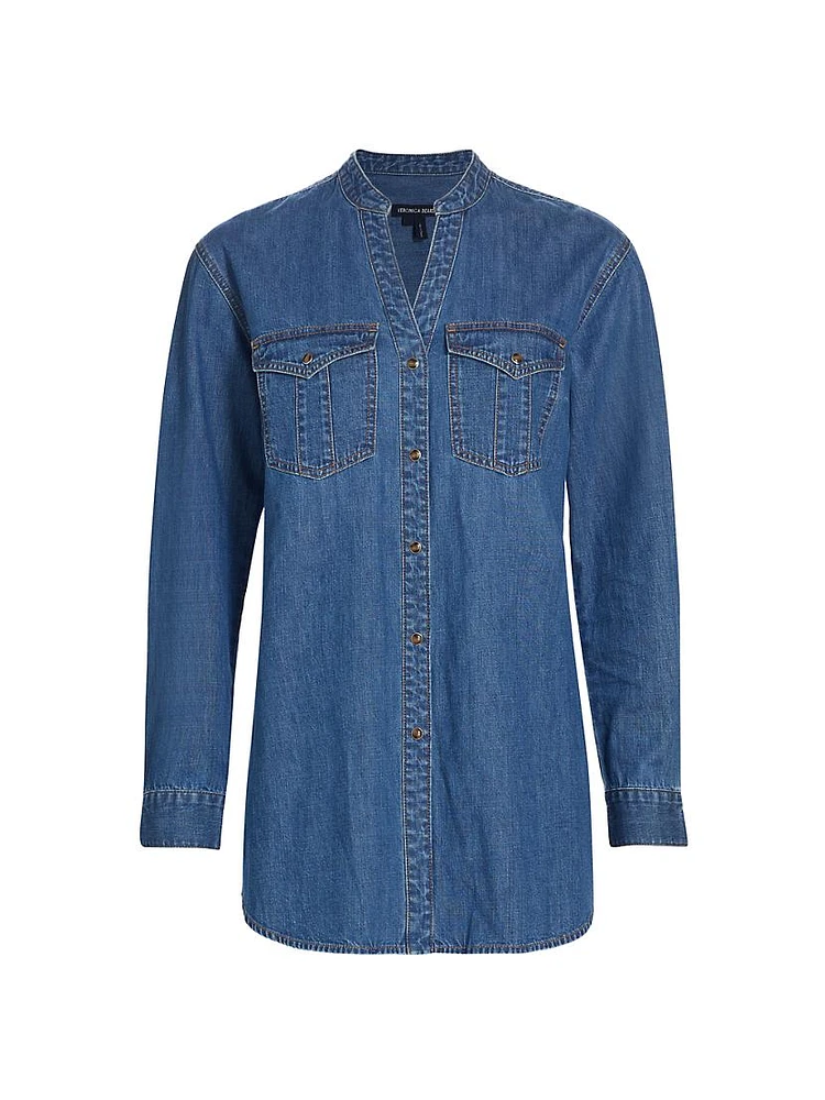 Emira Long-Sleeve Denim Shirt