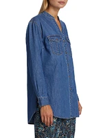 Emira Long-Sleeve Denim Shirt