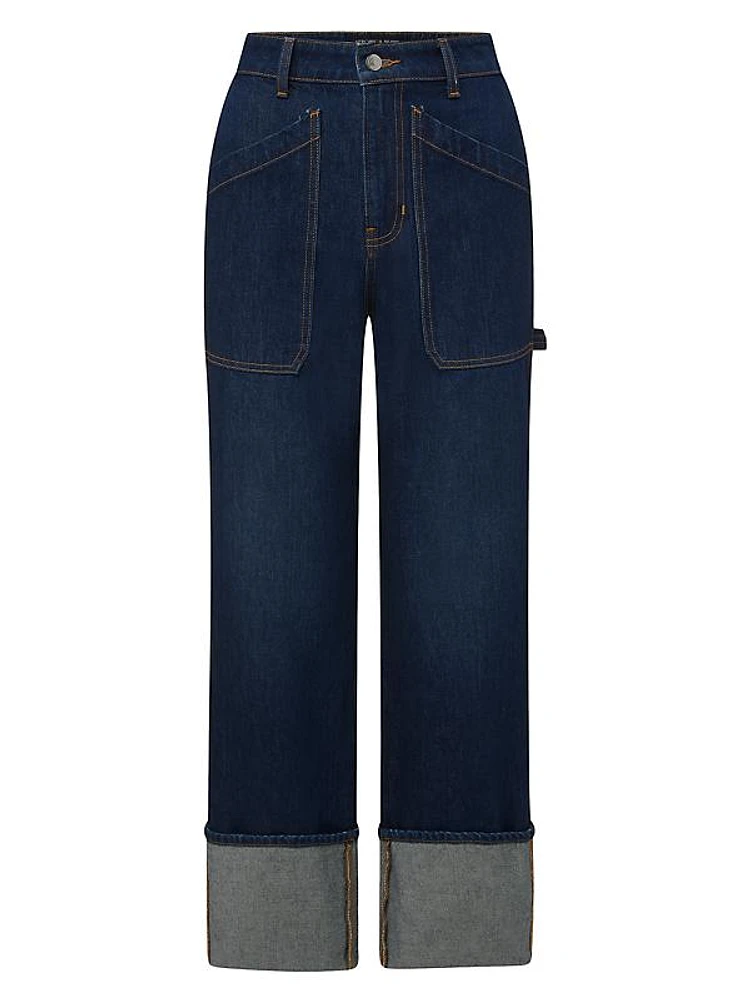 Dylan Cotton Straight-Leg Cargo Jeans