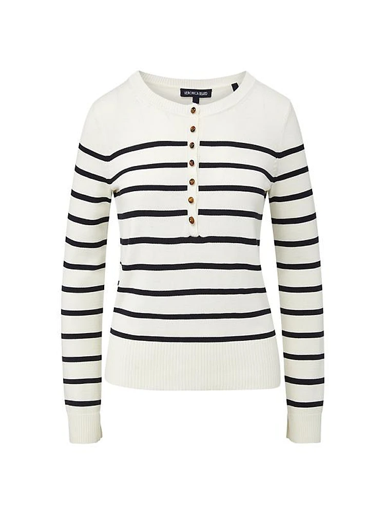 Dianora Striped Knit Sweater