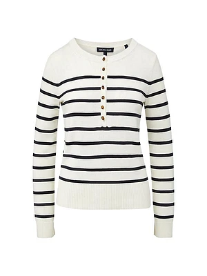 Dianora Striped Knit Sweater