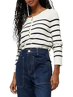 Dianora Striped Knit Sweater