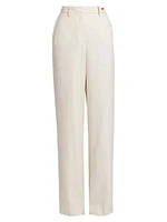 Linen-Blend Relaxed-Fit Trousers