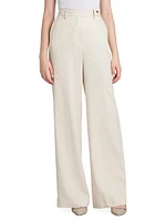 Linen-Blend Relaxed-Fit Trousers