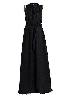 Flowy Linen Maxi Dress