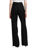 Wide-Leg Linen-Blend Pants