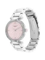 Cary Crystal & Stainless Steel Bracelet Watch/34MM