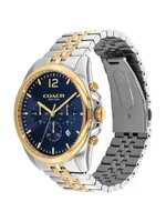 Greyson Stainless Steel & Ionic-Plated Gold Steel Bracelet Watch/43MM