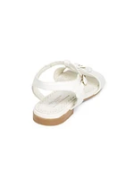 Little Girl's & Logo Leather Sandals