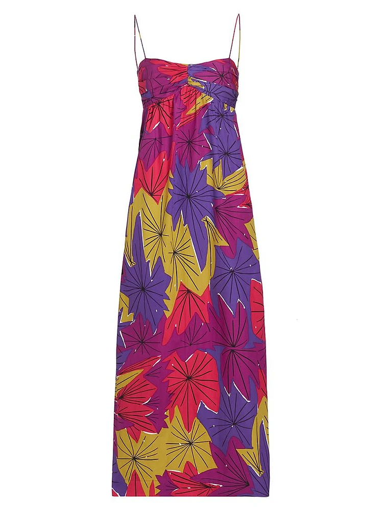 Floral Sweetheart Neck Maxi Dress