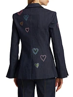 Cheyenne Heart Denim Blazer