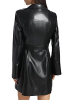 Evie Faux Leather Moto Minidress