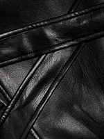 Evie Faux Leather Moto Minidress