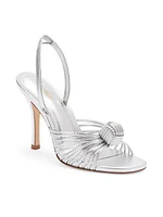 Valerie 95MM Metallic Leather Slingback Sandals