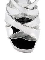 Bee 115MM Mirrored Faux Leather Sandals