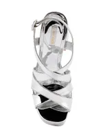 Bee 115MM Mirrored Faux Leather Sandals