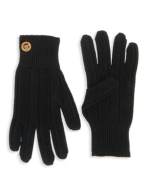 Flat-Rib Wool Gloves