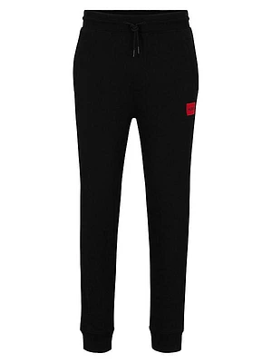 Cotton-Terry Tracksuit Bottoms With Logo Label